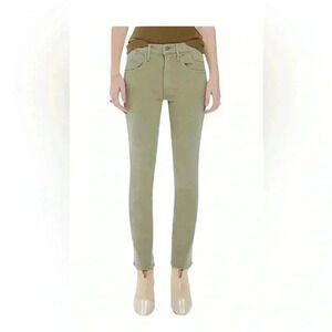 NEW MOTHER STASH MID RISE DAZZLER ANKLE Second Chance oil green Size 25